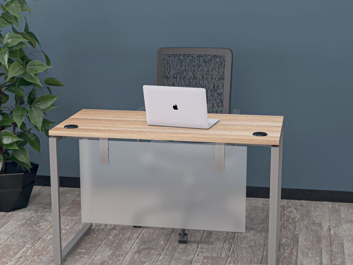 Indigo Series L-Shaped Laminate Office Desk with C-Legs | 6x6 | 8 Laminate options