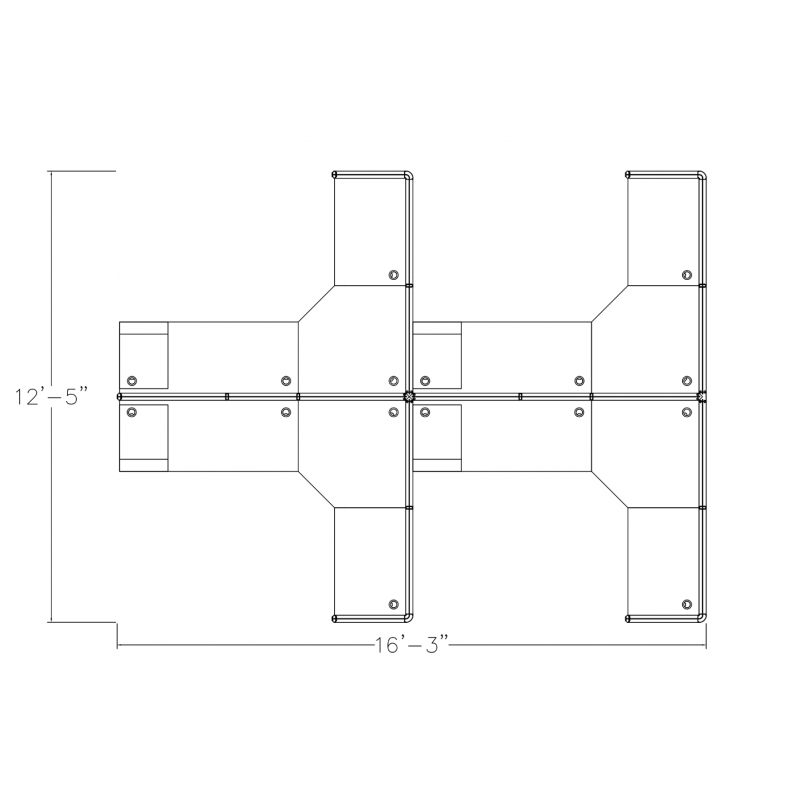 L-Shaped Cubicle Workspaces | Emerald Cubicle Collection | 8x6x65