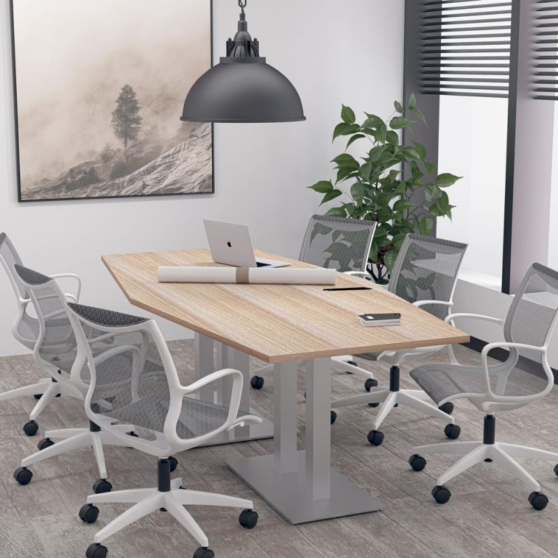 8' Hexagon Conference Table with Metal Bases Harmony Conference