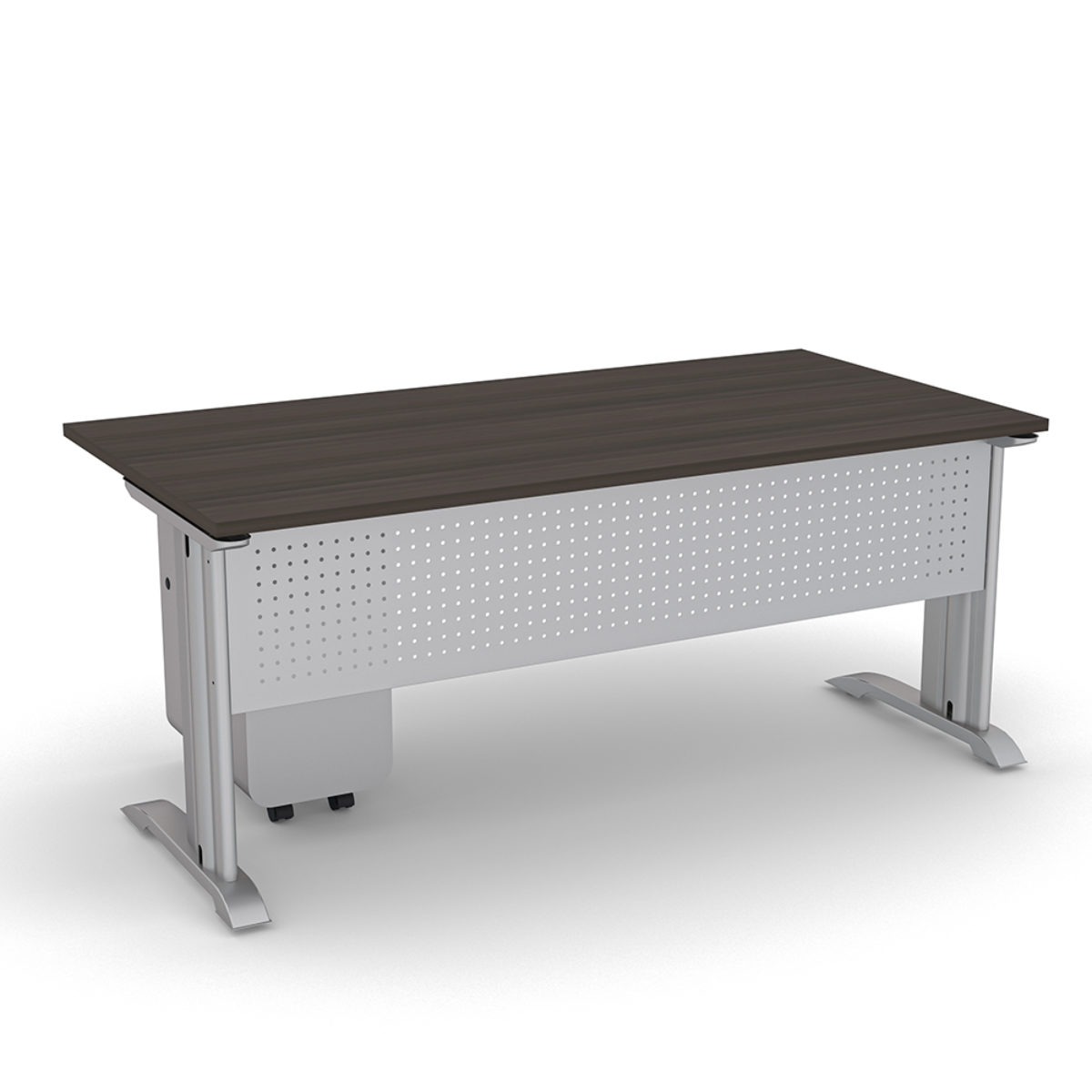 Indigo Series L-Shaped Desk with Modesty Panel and Box Legs | 6x6 | 8 Laminate options