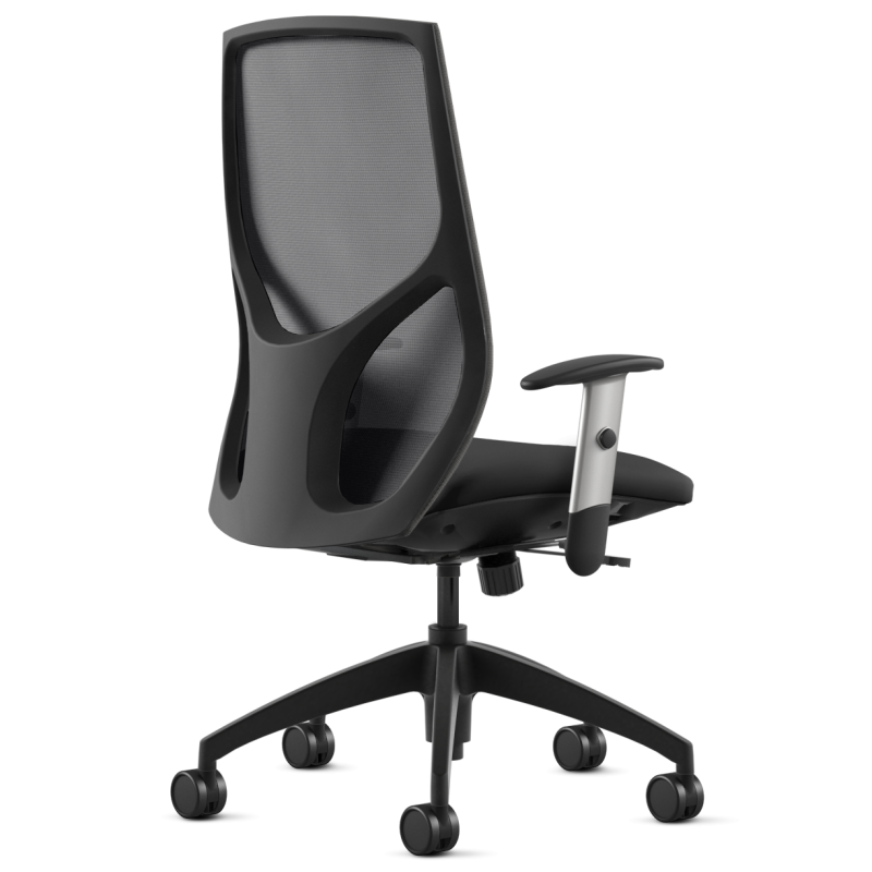 Ergonomic Task Chair With Arms Mesh Back Side View