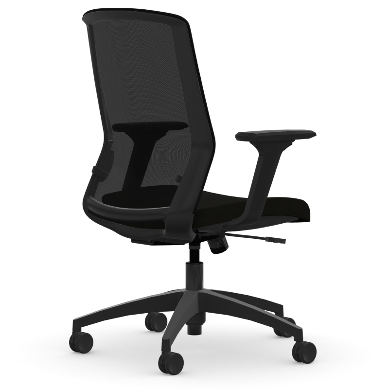 Mid Back Ergonomic Office Chair Mesh Back Side View