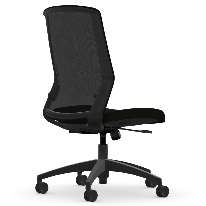 Mid Back Ergonomic Office Chair No Arms Side View