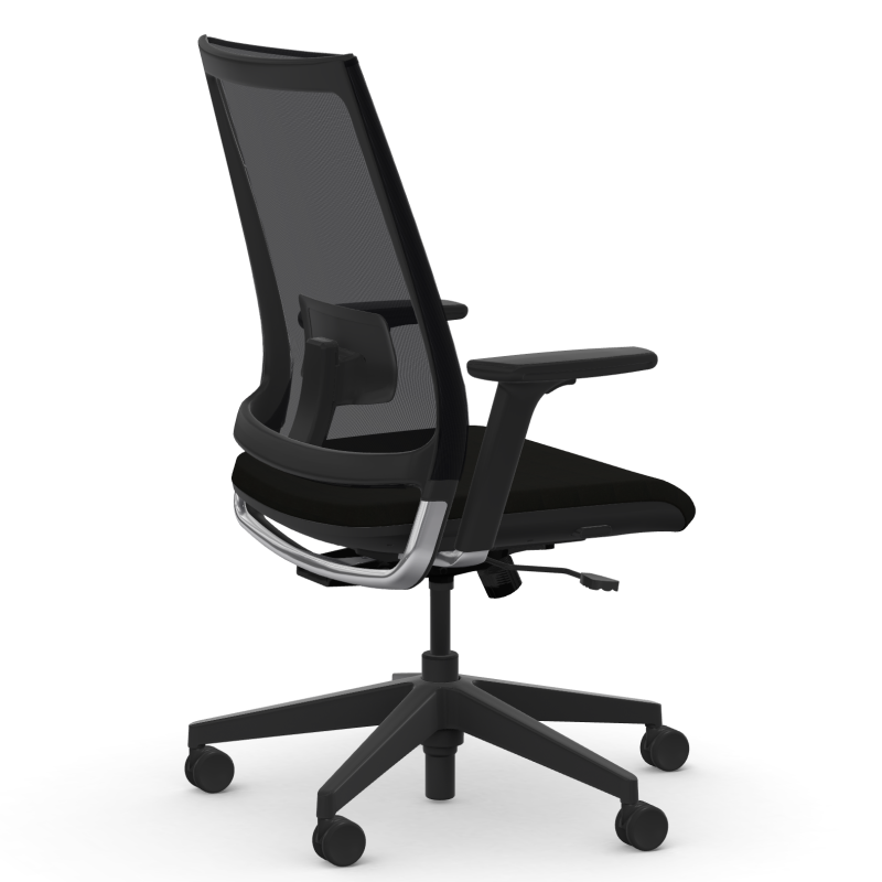 Ergonomic Task Chair Mesh Back With Arms Side View