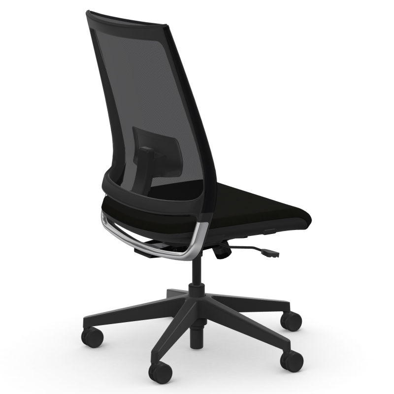 Ergonomic Mesh Back Office Chair No Arms Side View