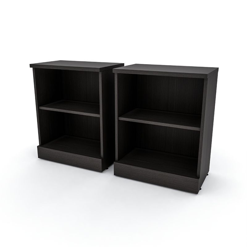 Sol Series Small Bookshelves Set of 2 Black Cypress