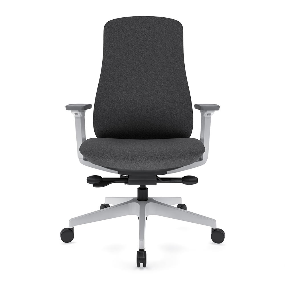Ergi Ergonomic adjustable office chair with sliding seat.