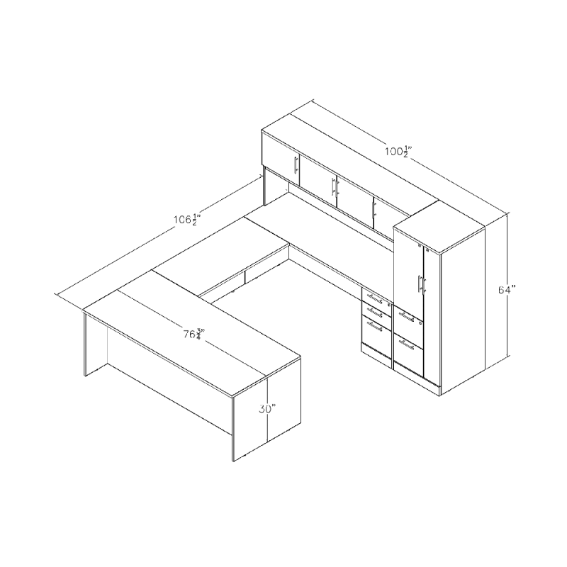 U-Shaped Executive Suite Footprint Sol Series