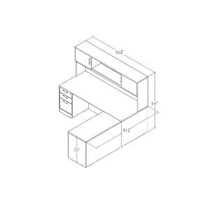 Sol Series Executive L-Shaped Desk With Storage Footprint