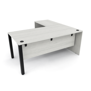 Sol Series L-Shaped Desk With Laminate Sides And Modesty Panel Lakeland Salt